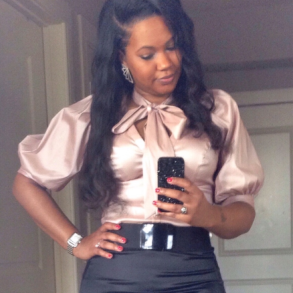 Medium Pink, Polyester & Spandex, Button Down W/U… - image 4